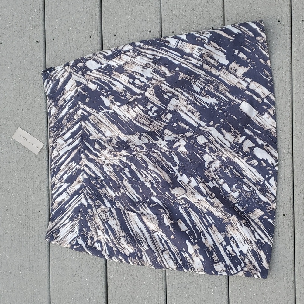 NWT Ann Taylor Linen Blend Pleated Skirt with Pockets